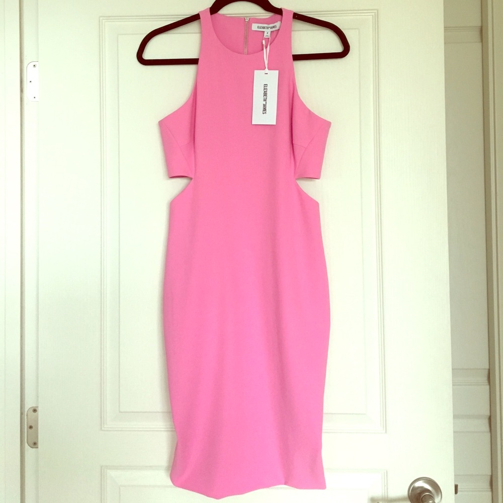 Elizabeth and James Pink Cutout Mini Dress